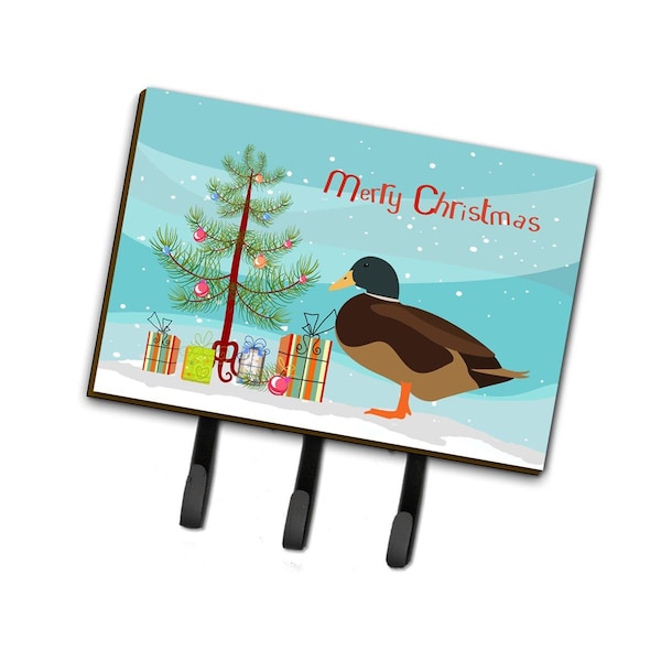 Carolines Treasures Silver Bantam Duck Christmas Leash or Key Holder BB9234TH68 - main